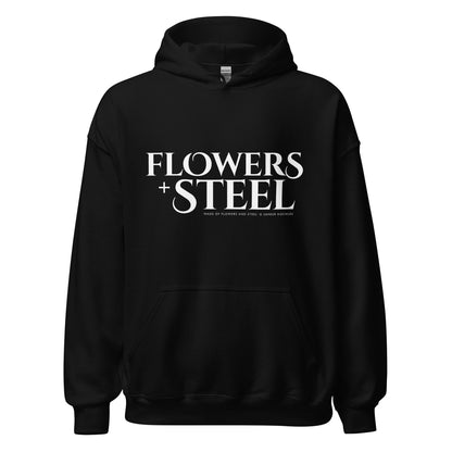 'Flowers + Steel' Unisex Hoodie